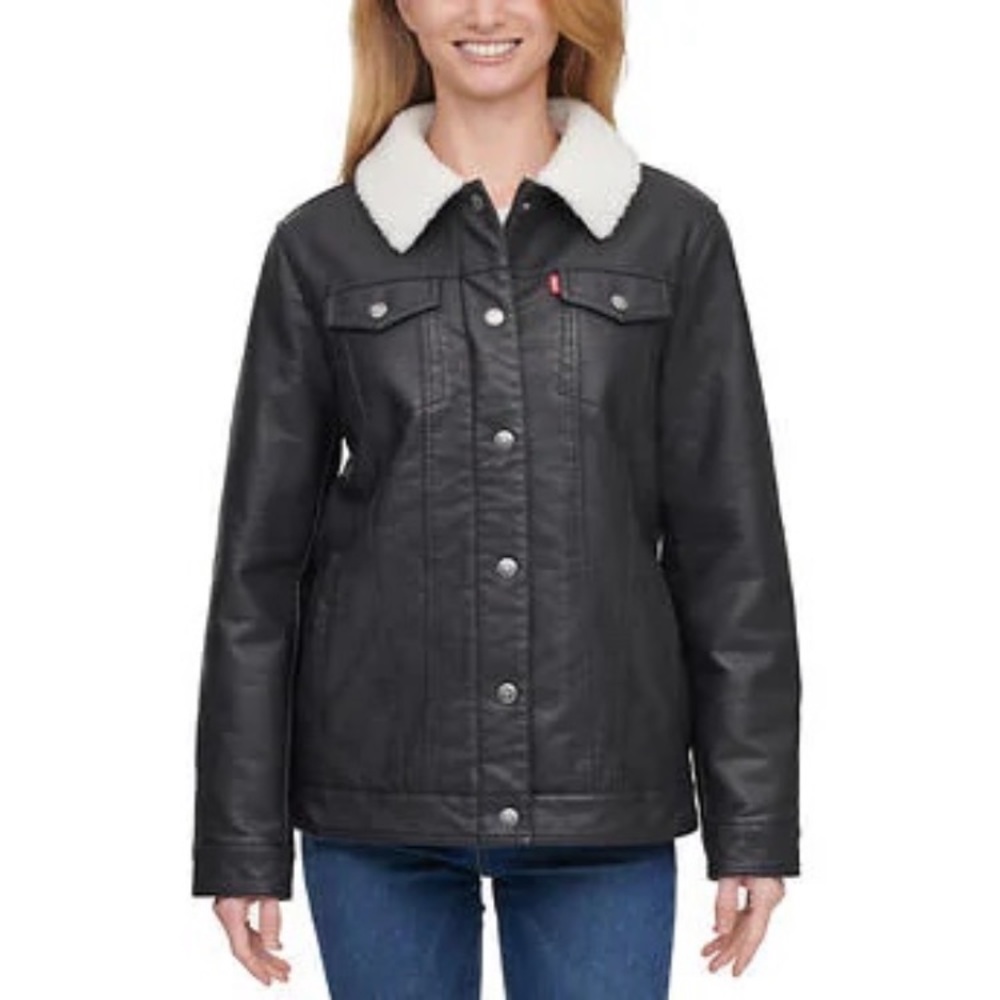 New Levi’s Leather Jacket M Black